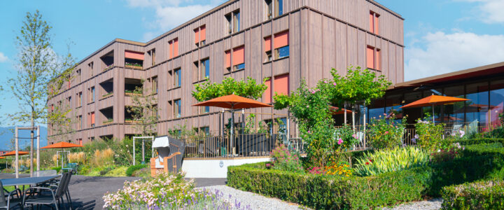 Der 2021 neugebaute Wohnbereich des Alterswohnen Glockenthal, Steffisburg
